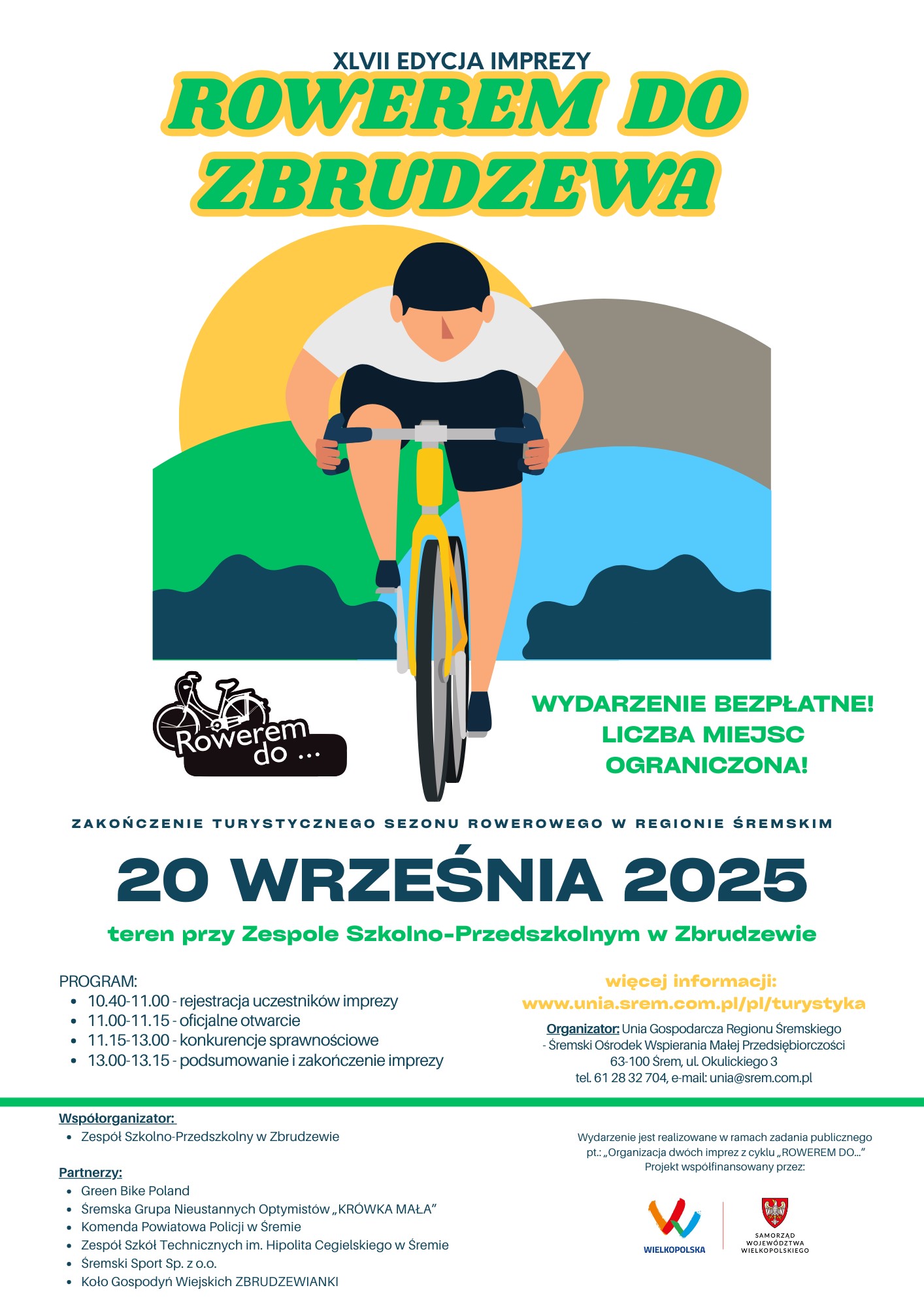 Rowerem do Zbrudzewa - plakat