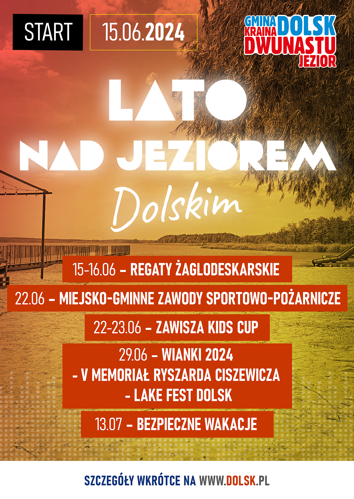 Lato nad jeziorem - plakat