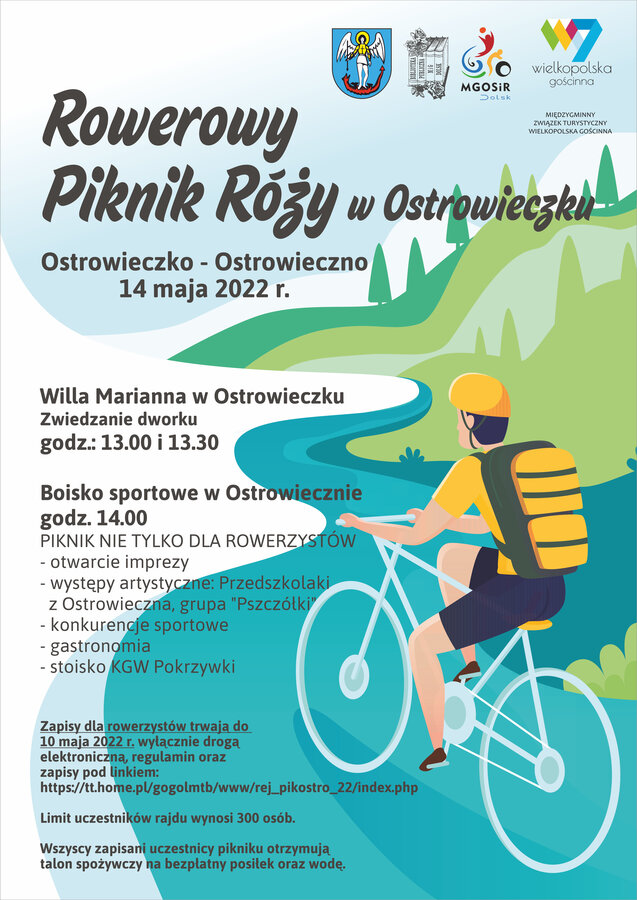 „Rowerowy Piknik Róży” w Ostrowieczku - plakat