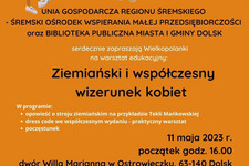 Bezpłatny warsztat edukacyjny „Ziemiański i współczesny wizerunek kobiet”