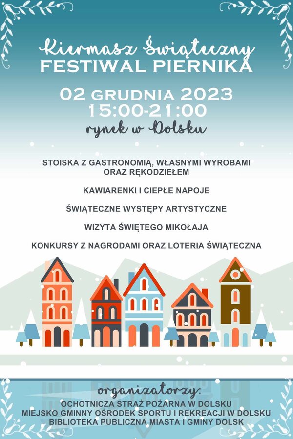 Kiermasz Świąteczny - Festiwal Piernika - plakat