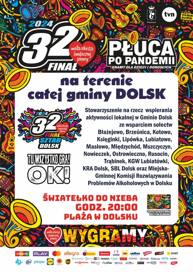 32. Finał Wielkiej Orkiestry Świątecznej Pomocy - plakat