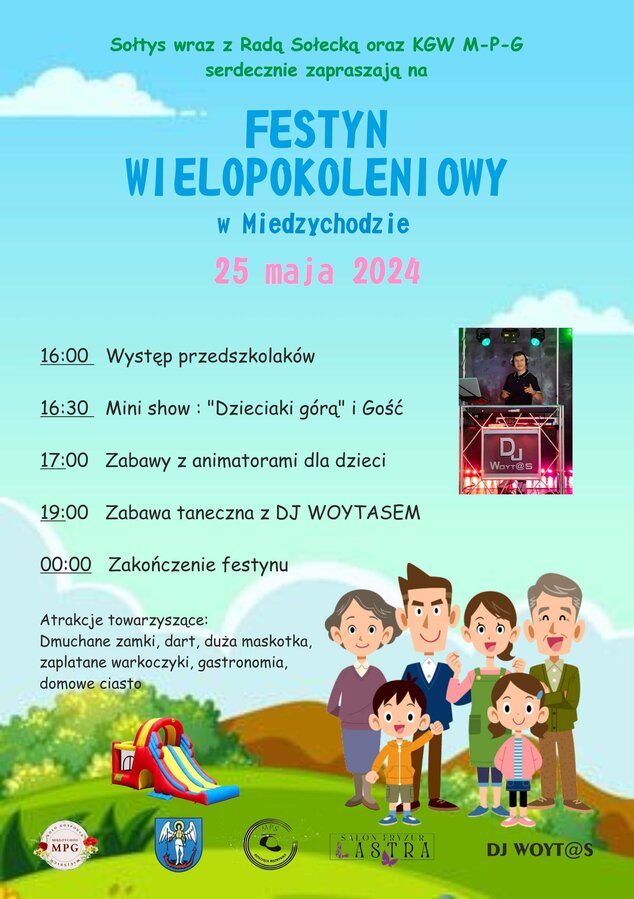 Festyn Wielopokoleniowy w Międzychodzie - plakat